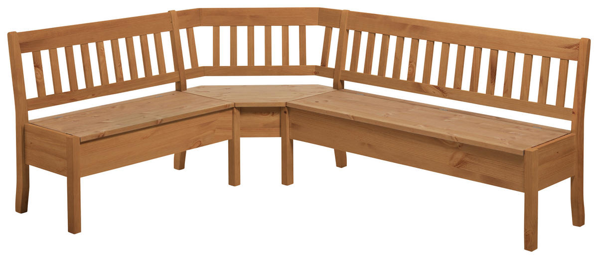 ECKBANK 170/213 cm Laugenfarbig Kiefer massiv   - Laugenfarbig, ROMANTIK / LANDHAUS, Holz (170/213cm) - Boxxx