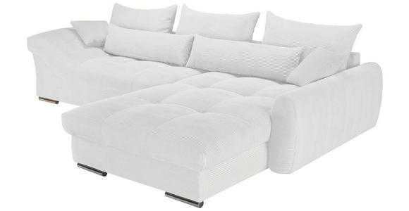 ECKSOFA Naturfarben Cord Zierkissen, Rückenkissen, Rücken echt  - Chromfarben/Naturfarben, KONVENTIONELL, Textil/Metall (335/225cm) - Carryhome