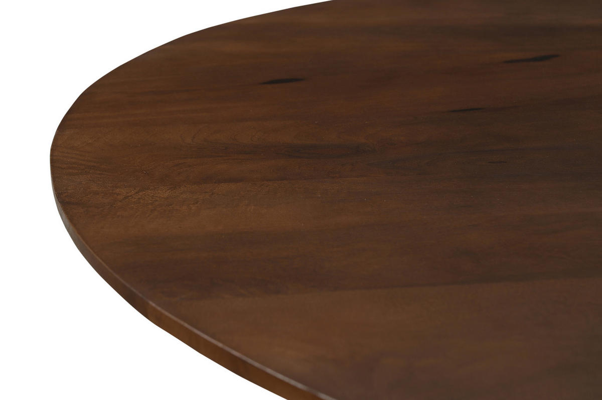 ESSTISCH 130/130/76 cm Echtholz  Holz rund Braun  - Braun, MODERN, Holz (130/130/76cm) - MID.YOU