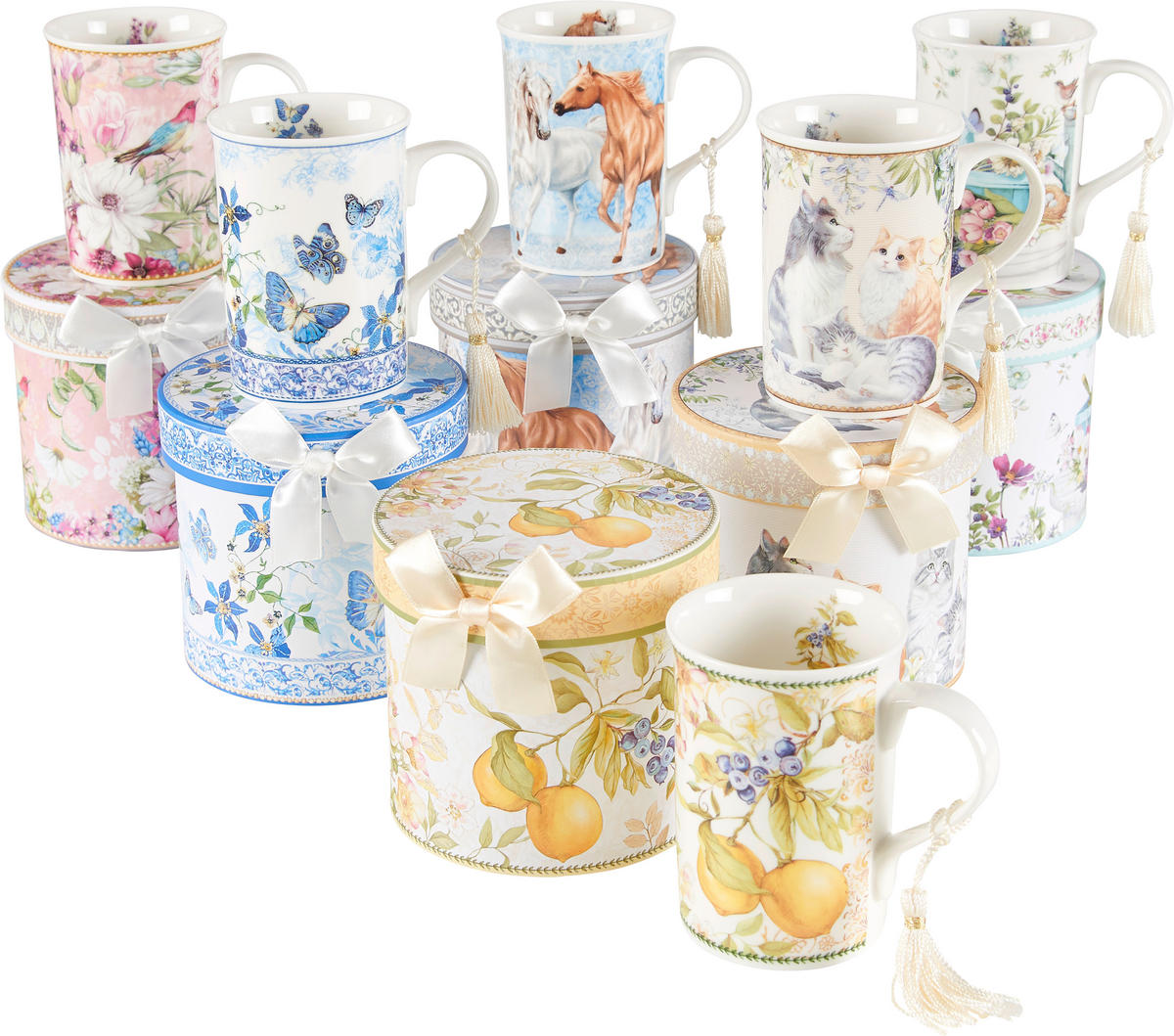 ŠÁLKA NA KÁVU nový kostný porcelán (new bone china)  - lila/hnedá, Trend, kartón/papier (320ml)