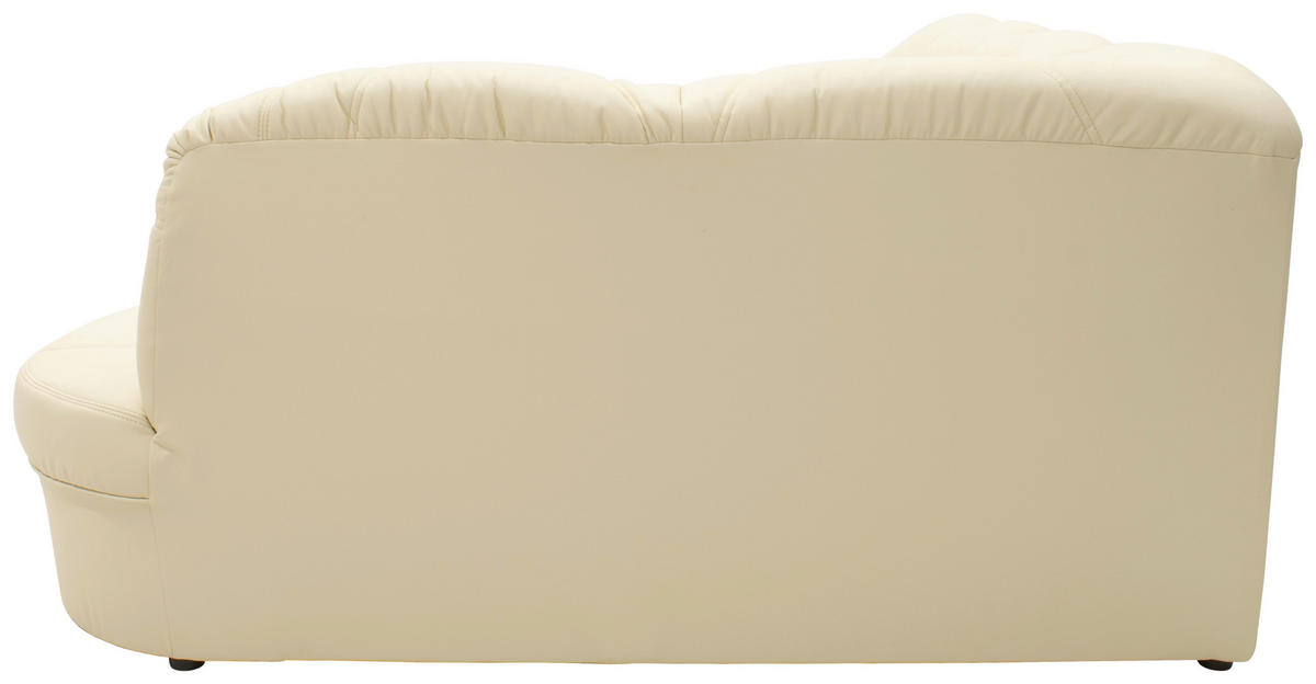 ECKSCHLAFSOFA Beige Lederlook  - Beige/Schwarz, KONVENTIONELL, Kunststoff/Textil (243/180cm) - MID.YOU