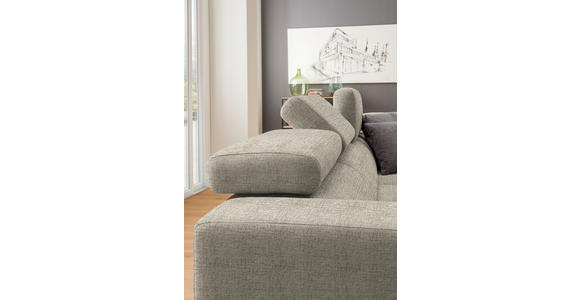 ECKSOFA in Chenille Beige  - Chromfarben/Beige, Design, Textil (301/207cm) - Xora