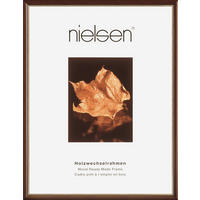 BILDERRAHMEN - Dunkelbraun/Goldfarben, Basics, Holz (24/30cm) - Nielsen