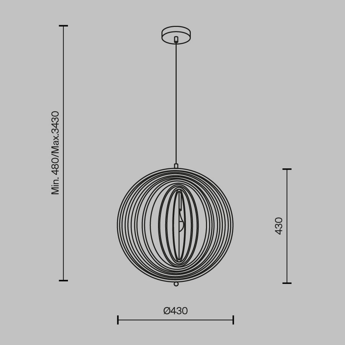 PENDELLAMPA 43/55,5 cm  - beige/svart, Modern, metall/trä (43/55,5cm) - MAYTONI
