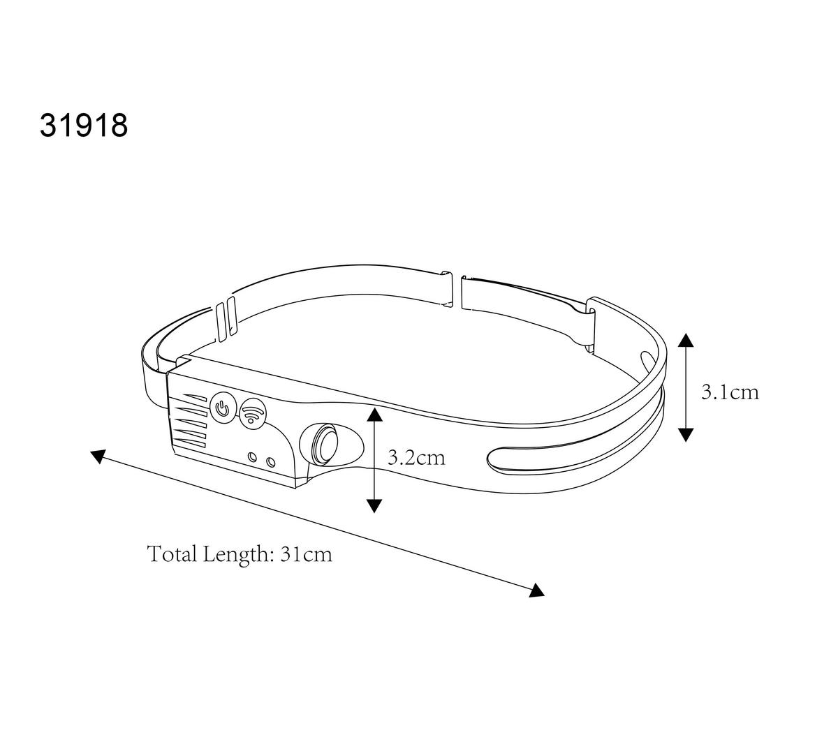 ČELNA SVETILKA  HEADLAMP    31/31/31 cm         - rumena/črna, Basics, umetna masa (31/31/31cm)