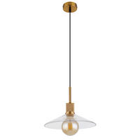 HÄNGELEUCHTE 28/120 cm    - Klar/Messingfarben, Design, Glas/Metall (28/120cm) - Globo