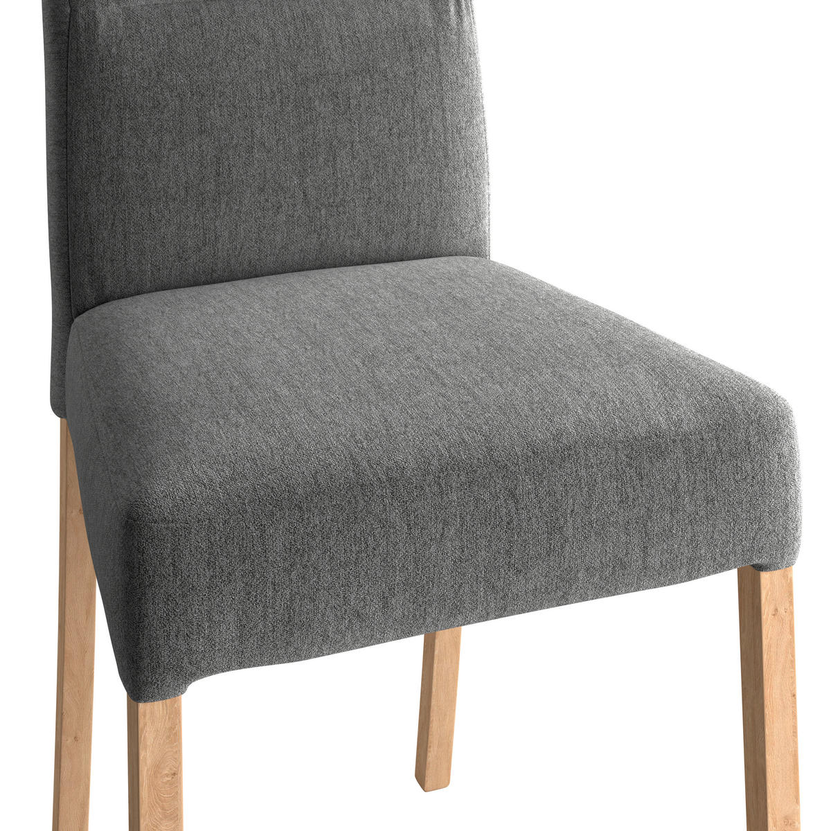STUHL - Eichefarben/Anthrazit, KONVENTIONELL, Holz/Textil (43/91/58cm)