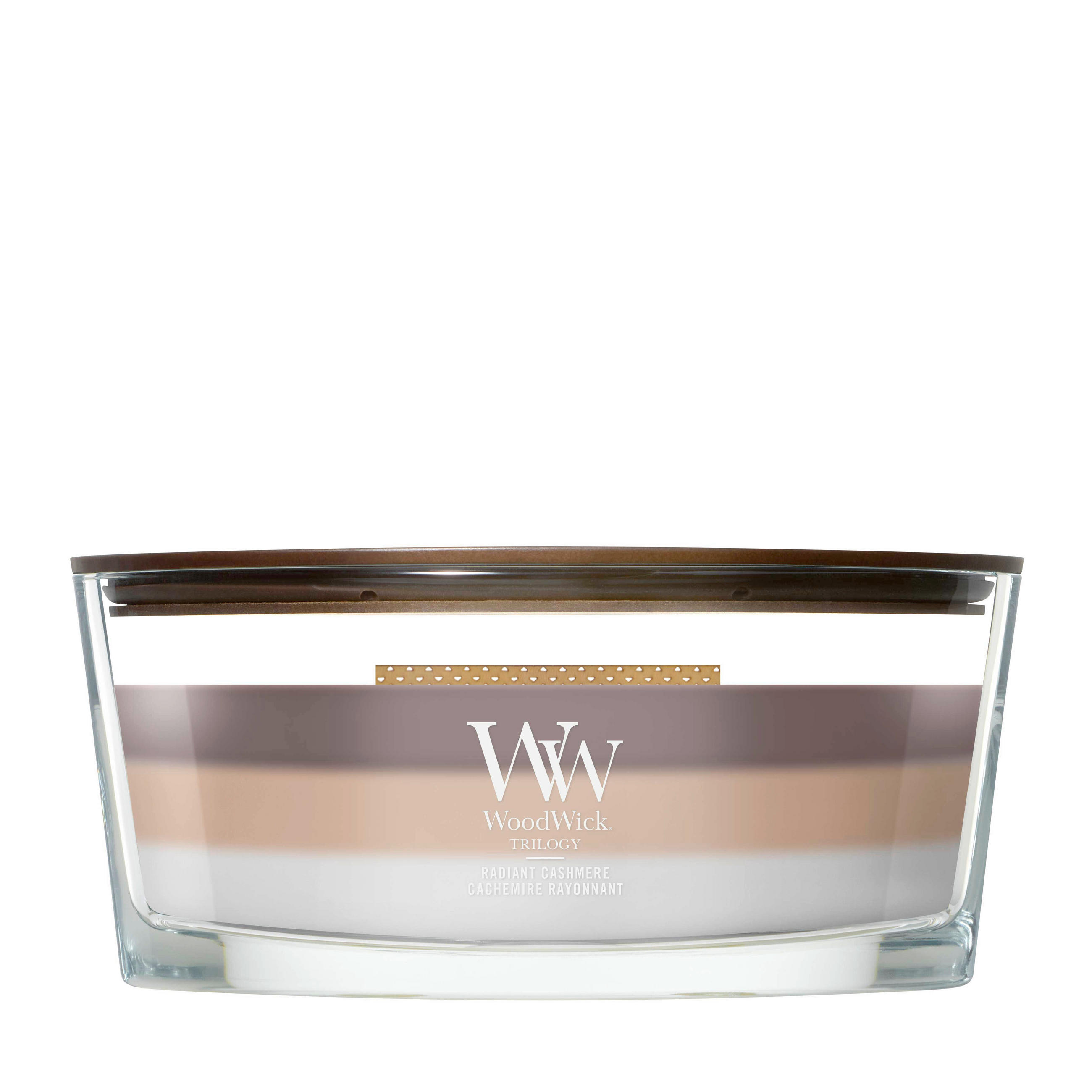 MIRISNA SVEĆA  višebojna  - višebojna, Osnovno, staklo/drvo (12/9/19cm) - WoodWick