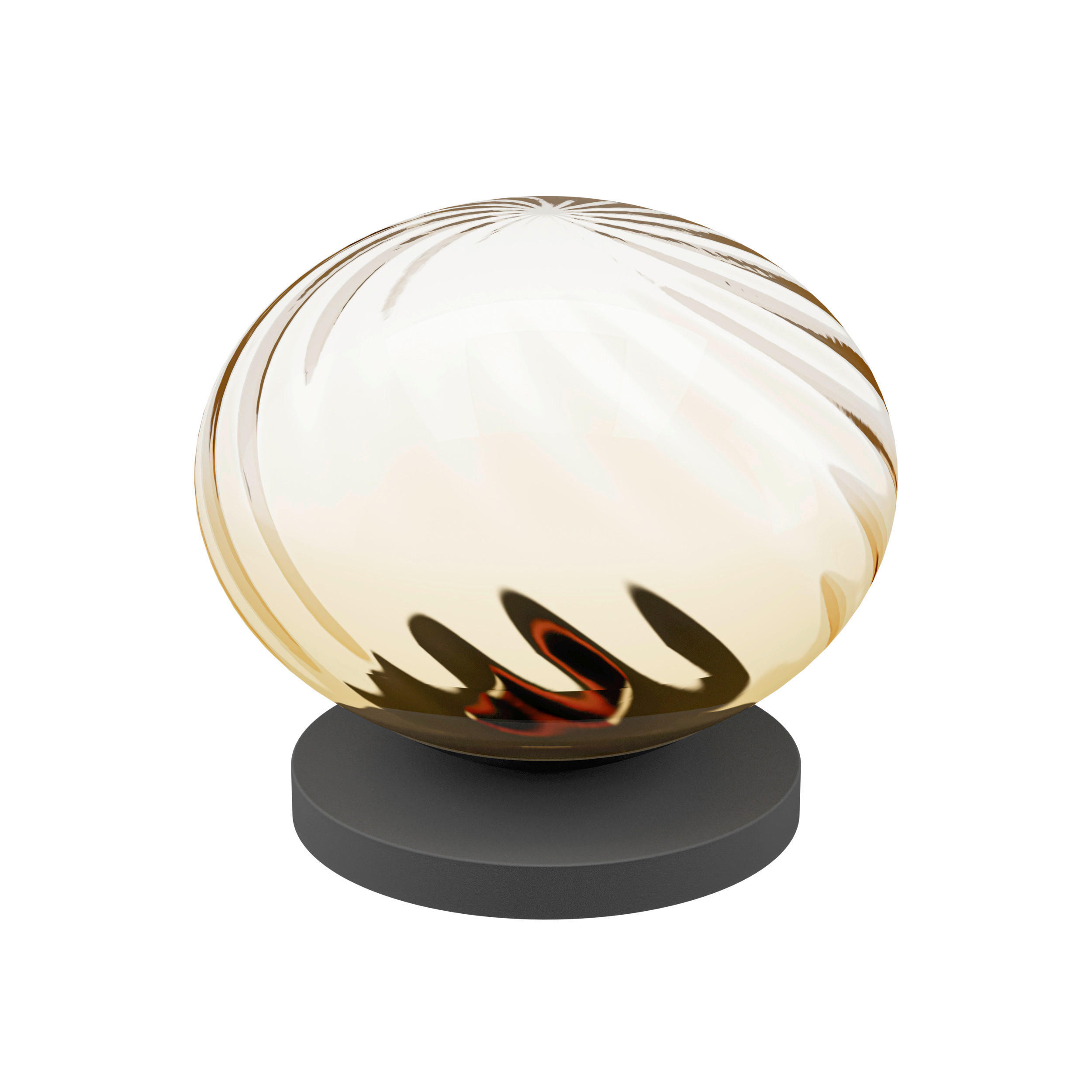 LED-TISCHLEUCHTE - Senfgelb/Schwarz, Basics, Glas/Metall (24/22cm) - Eglo