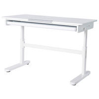 SCHREIBTISCH  Weiß mit Kurbel höhenverstellbar  - Weiß, MODERN, Holzwerkstoff/Metall (109,5/62-78/60cm) - Roba