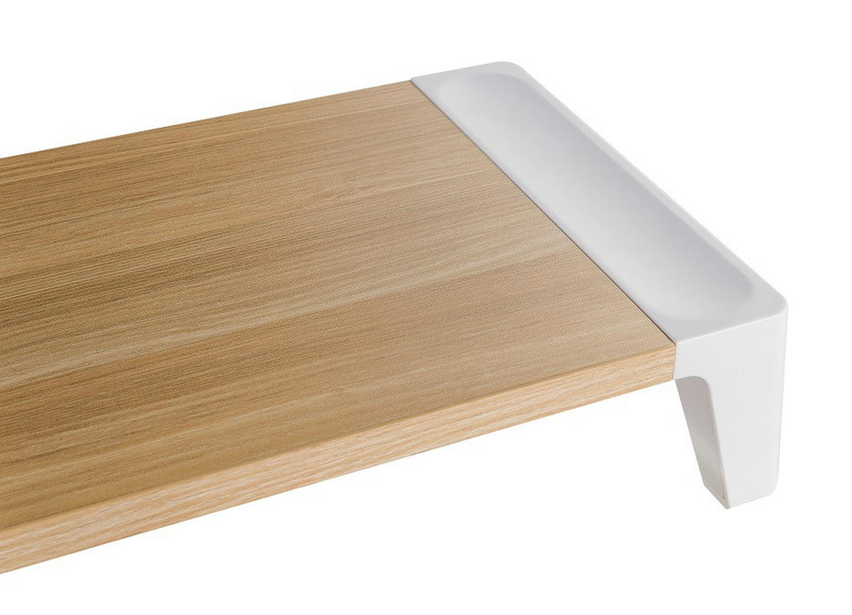 NÁSTAVEC NA PSACÍ STŮL  - bílá/barvy břízy, Design, kov/kompozitní dřevo (55,4/21,5/8cm) - Boxxx