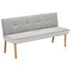 SITZBANK in Holz, Textil Grau  - Eichefarben/Grau, Design, Holz/Textil (157/88/63cm) - Linea Natura
