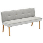 SITZBANK 157/88/63 cm  in Grau  - Eichefarben/Grau, Design, Holz/Textil (157/88/63cm) - Linea Natura