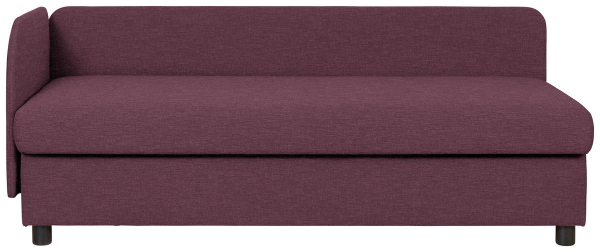 LIEGE in Dunkelrot  - Wengefarben/Dunkelrot, MODERN, Holz/Textil (206/80/94cm) - Joka