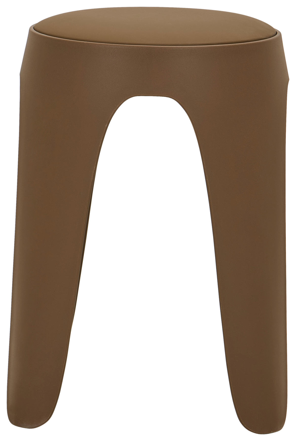 STAPELHOCKER Lederlook Braun  - Braun, Basics, Kunststoff/Textil (30/47/30cm) - Carryhome
