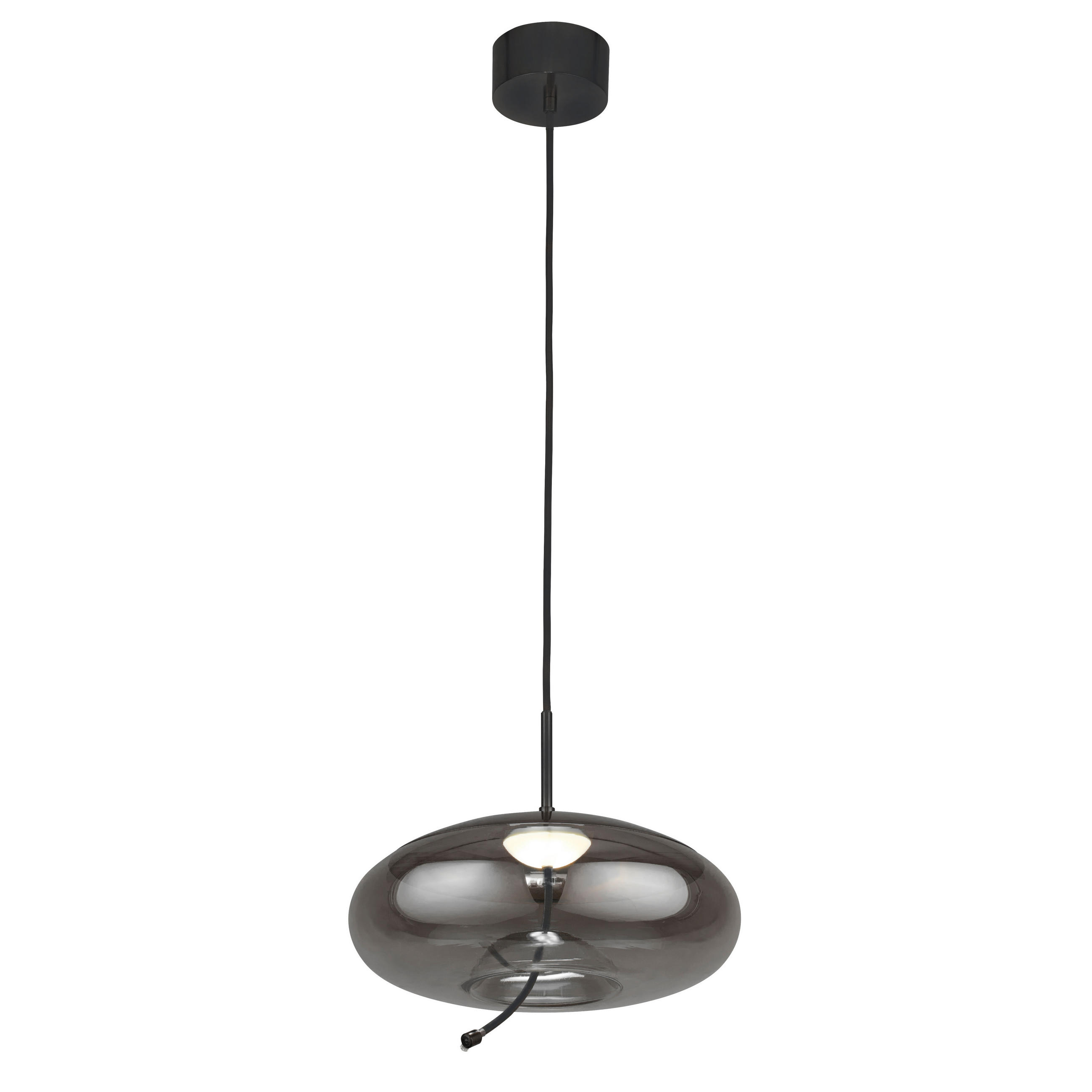 LED-HÄNGELEUCHTE 31/31/30-150 cm  - Schwarz, Design, Glas/Metall (31/31/30-150cm)