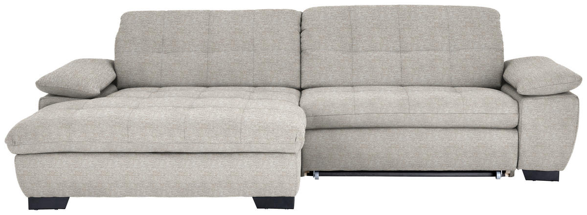 ECKSOFA in Webstoff Beige  - Beige/Schwarz, Design, Textil/Metall (180/265cm) - Carryhome