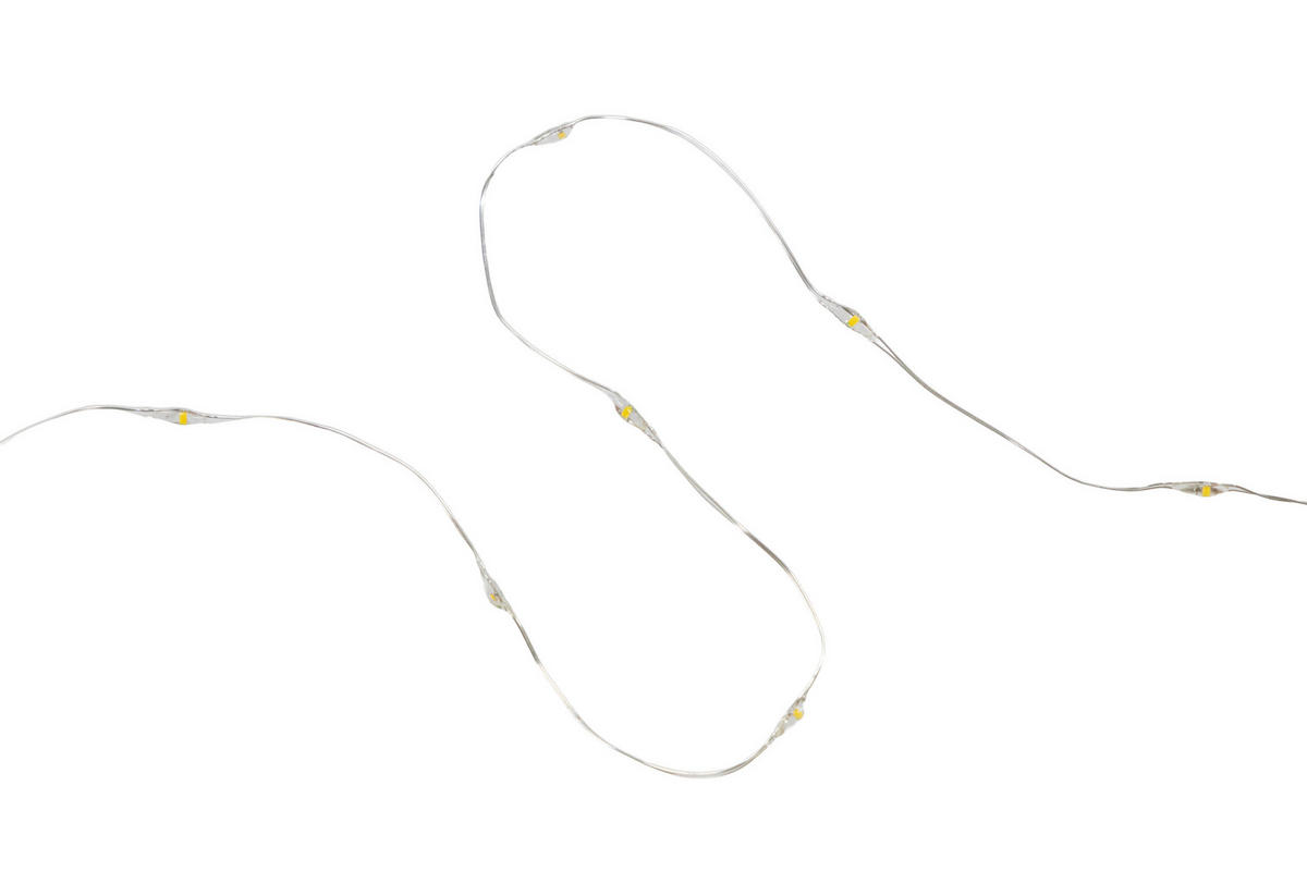 LICHTERKETTE 195 cm  - Transparent/Silberfarben, KONVENTIONELL, Kunststoff (195cm) - X-Mas