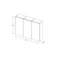SCHWEBETÜRENSCHRANK 298/222/68 cm 3-türig Weiß, Dunkelgrau  - Dunkelgrau/Schwarz, MODERN, Holzwerkstoff/Metall (298/222/68cm) - Moderano