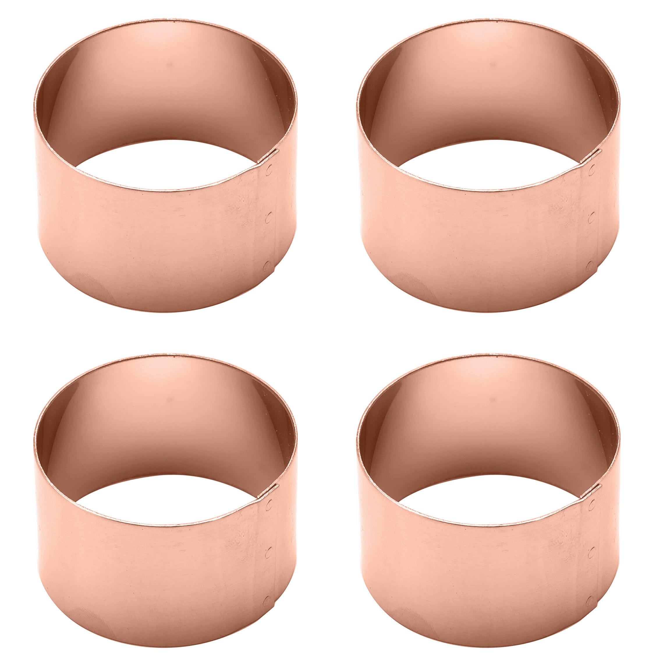 SERVIETTENRINGESET   - Kupferfarben, Basics, Metall (4/2,5cm) - Echtwerk