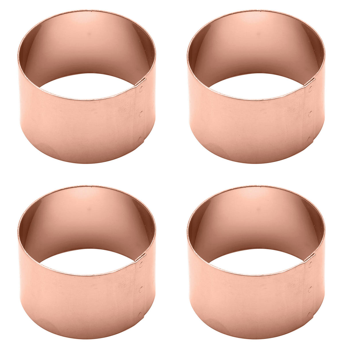 SERVIETTENRINGESET   4 Stück  - Kupferfarben, Basics, Metall (4/2,5cm) - Echtwerk