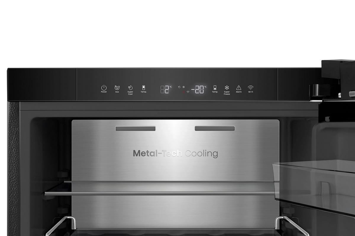 KÜHL-GEFRIER-KOMBINATION 59,5/185,6/60 cm RB5K330GSFC  - Schwarz, Design, Metall (59,5/185,6/60cm) - Hisense