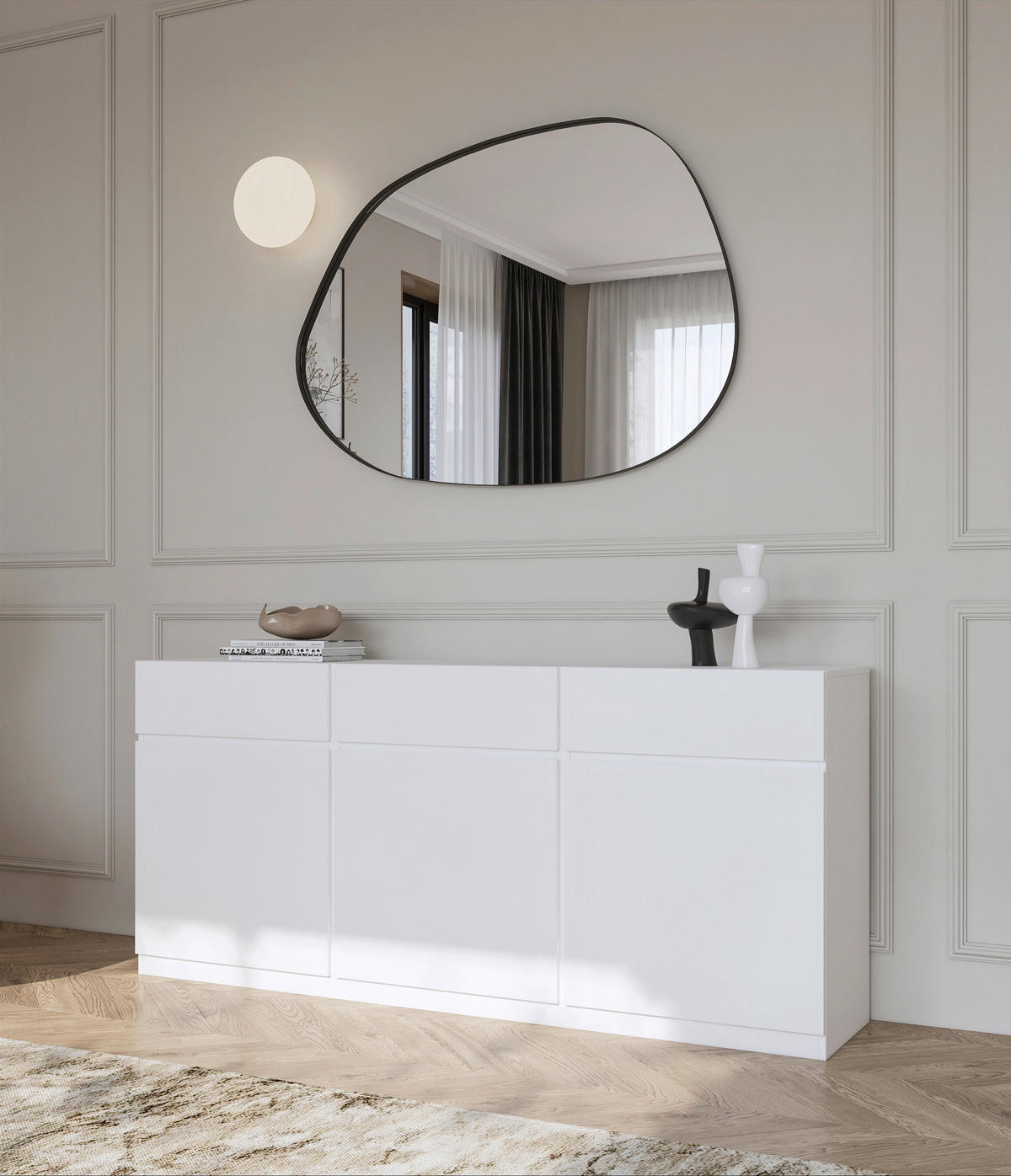 SIDEBOARD Bern  in 180/82,5/40 cm  - Weiß, Design, Holzwerkstoff (180/82,5/40cm) - MID.YOU