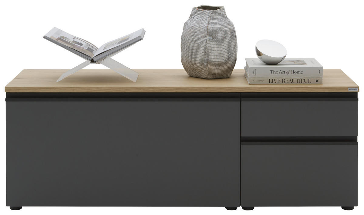 LOWBOARD  in 135/46/41 cm  - Eichefarben/Anthrazit, Design, Holzwerkstoff/Kunststoff (135/46/41cm) - Dieter Knoll