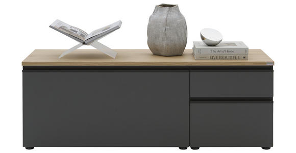 LOWBOARD  135/46/41 cm 2 Schublade(n) erweiterbar, Typenauswahl, Beimöbel erhältlich, stehend, hängend  - Eichefarben/Anthrazit, Design, Holzwerkstoff/Kunststoff (135/46/41cm) - Dieter Knoll