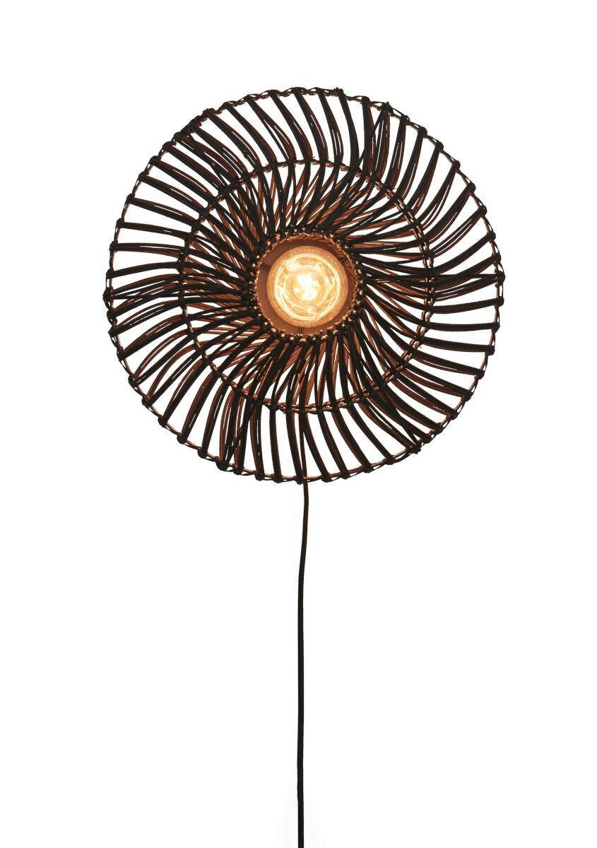 VÄGGLAMPA GOOD&MOJO  40/12 cm   - svart, Trend, naturmaterial (40/12cm) - Good & Mojo