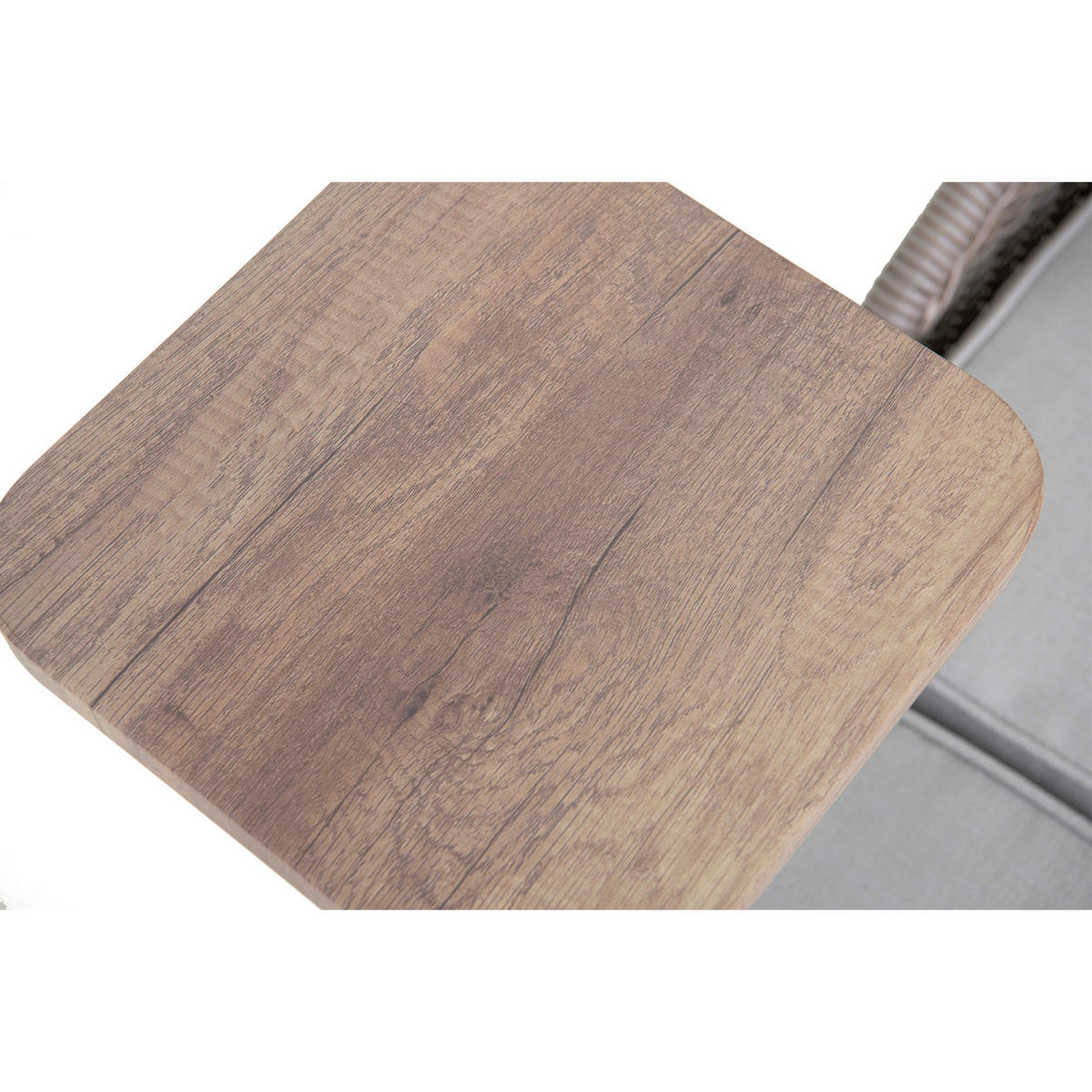 DOPPELLIEGE 142/82/128 cm Rattan  - Naturfarben/Grau, Basics, Holz/Kunststoff (142/82/128cm) - Modante