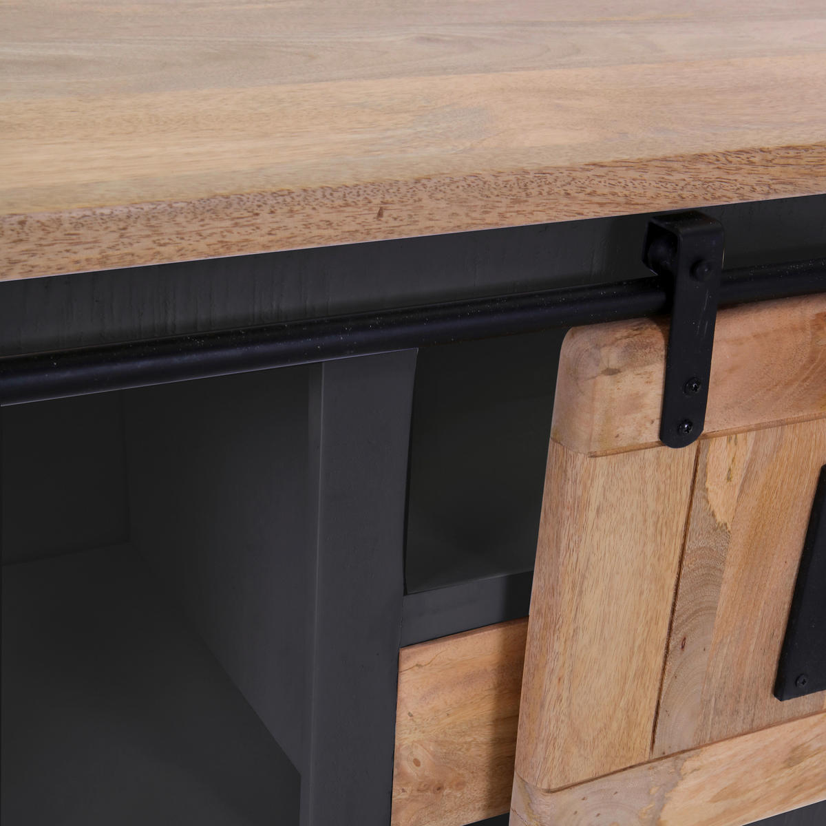 LOWBOARD  in 180/50/45 cm  - Anthrazit/Schwarz, LIFESTYLE, Holz/Holzwerkstoff (180/50/45cm) - Landscape