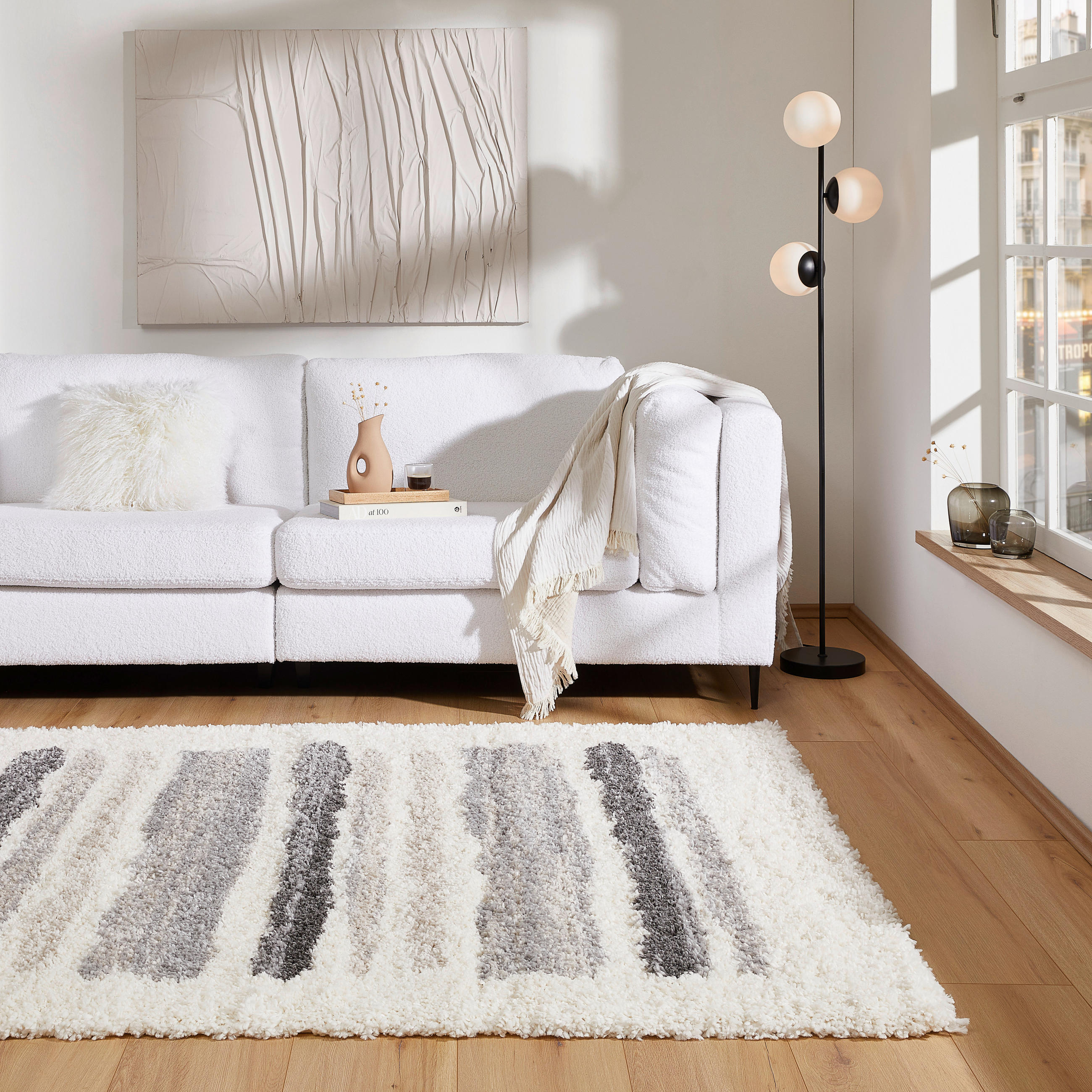 HOCHFLORTEPPICH 160/230 cm Creme  - Creme, Design, Textil (160/230cm) - Novel