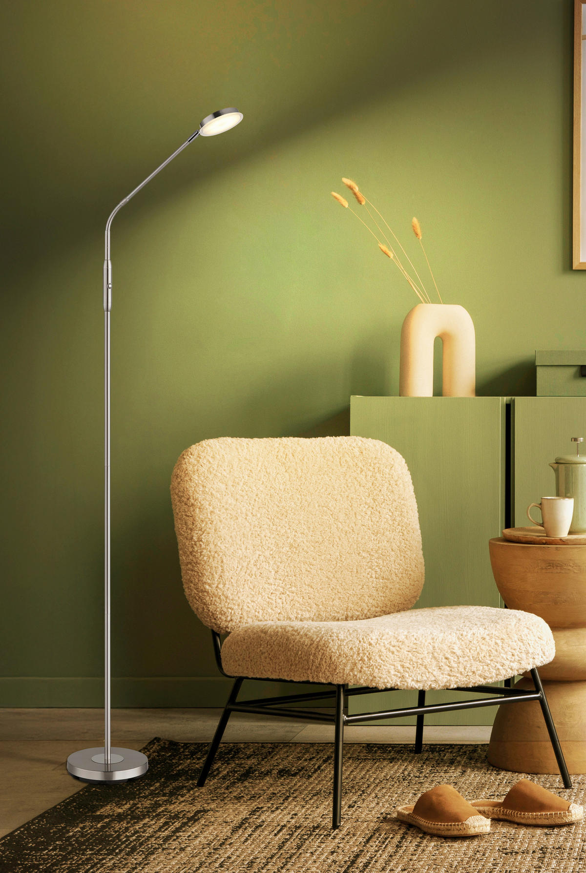 LED-STEHLEUCHTE 52/20/173 cm    - Klar/Schwarz, Design, Kunststoff/Metall (52/20/173cm) - Globo