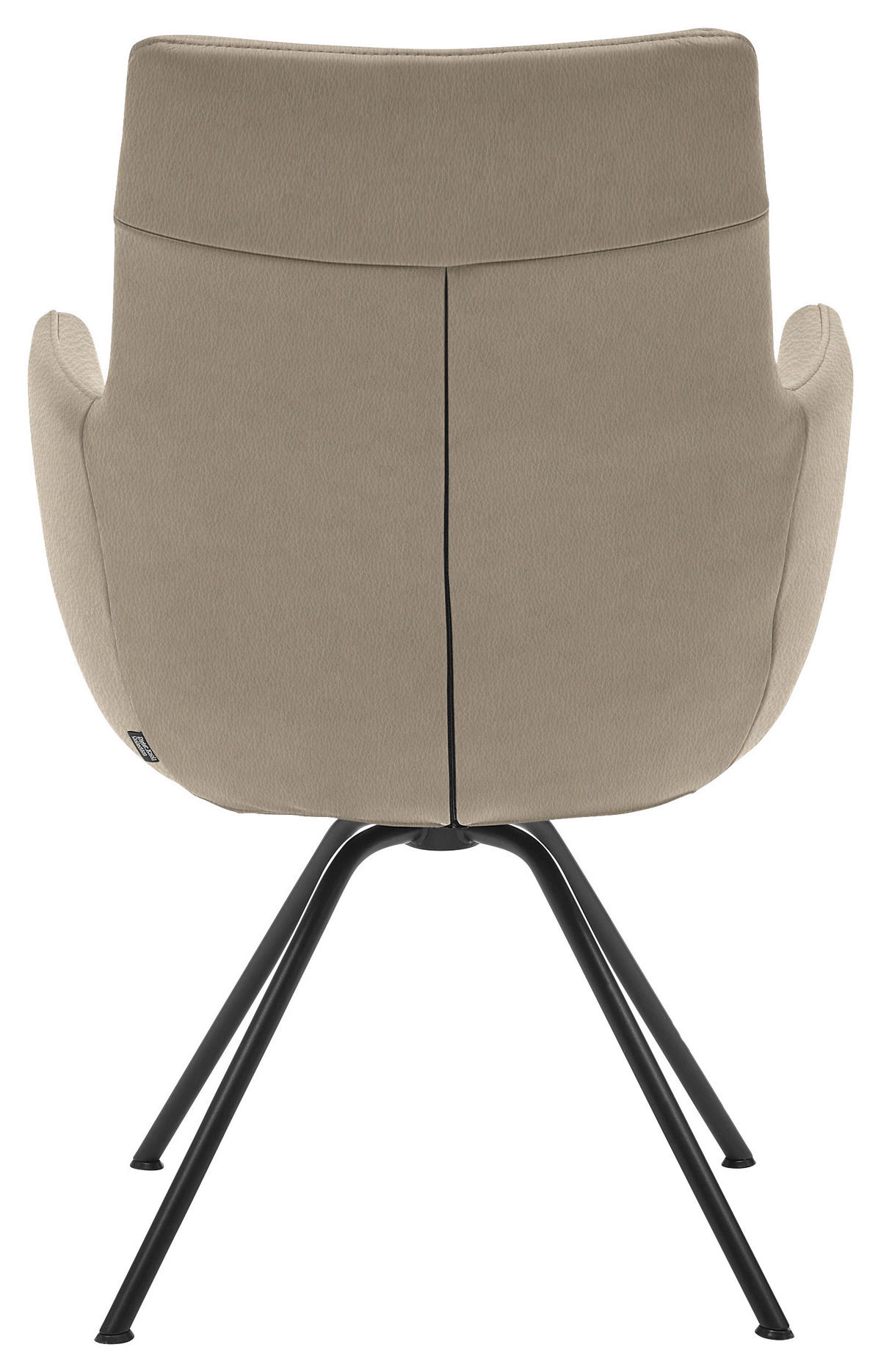 ARMLEHNSTUHL  in Stahl  - Schlammfarben/Schwarz, Design, Leder/Metall (60/90/61cm) - Dieter Knoll