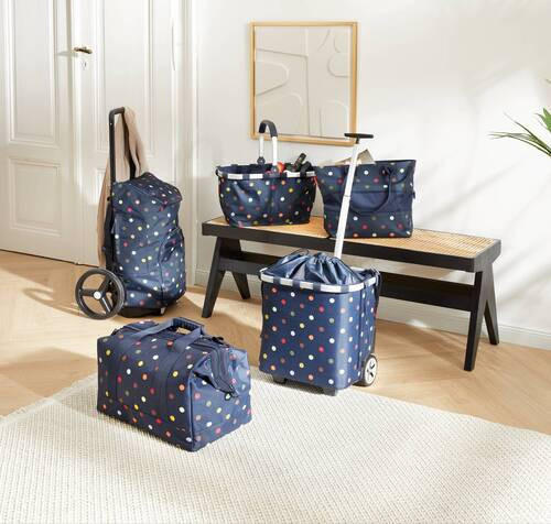 Thumbnail - Reisenthel Allrounder Allrounder L dots, Mehrfarbig, Schwarz, Textil, 48x39.5x29 cm, gepolsterte Seiten, gepolsterter Bo...