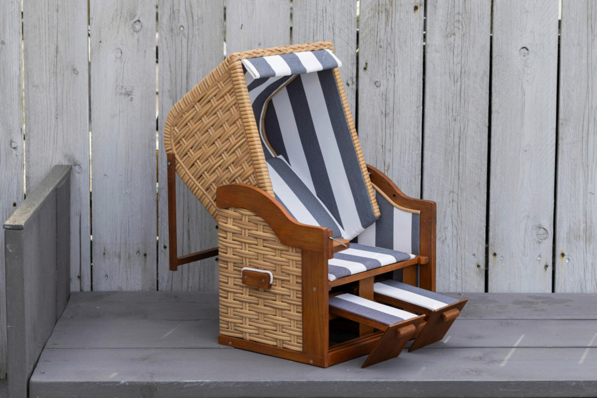STRANDKORB Braun  - Braun, MODERN, Holz/Textil (40/59/32cm)