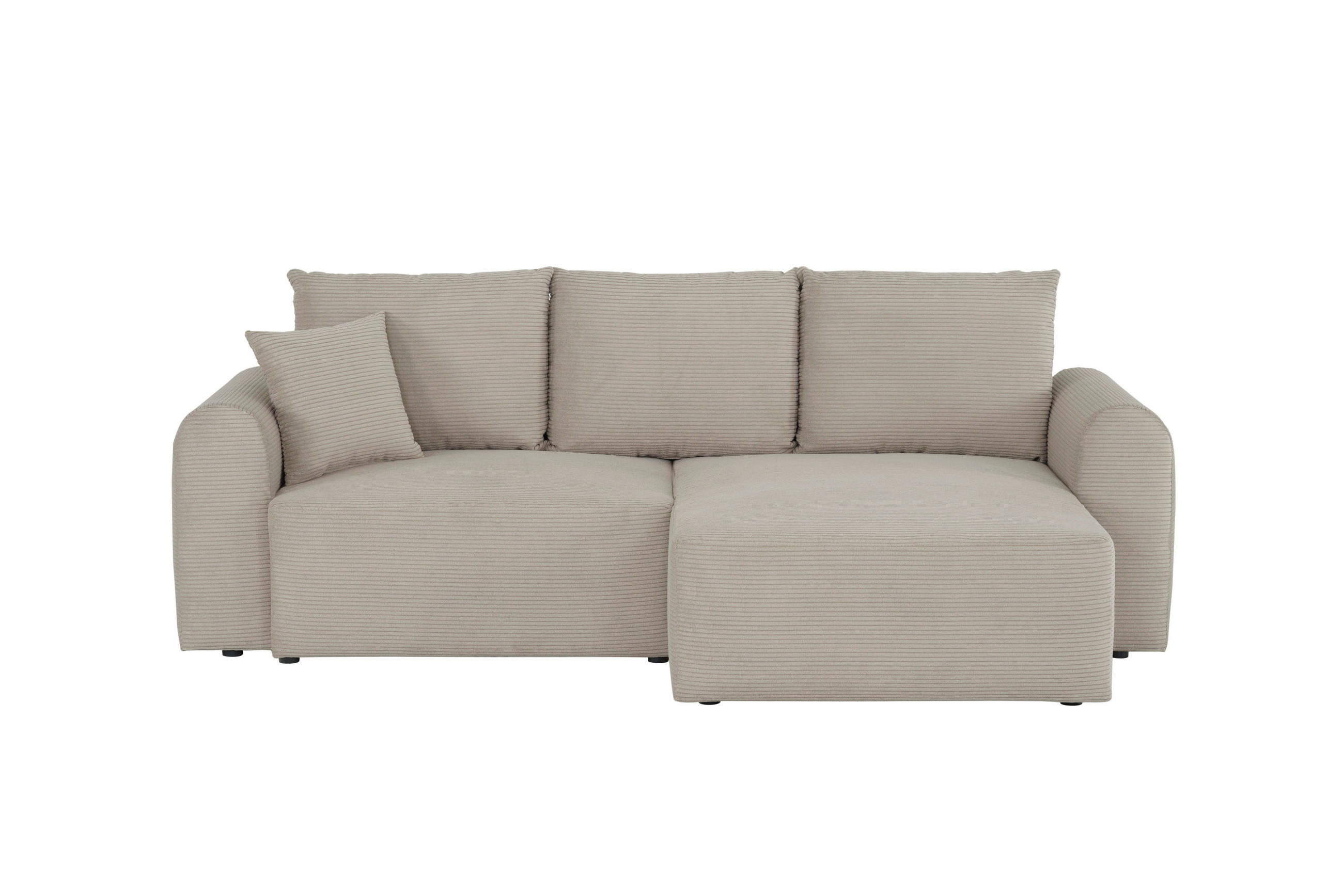 ECKSOFA Beige Cord  - Beige, Design, Textil (250/151cm) - MID.YOU