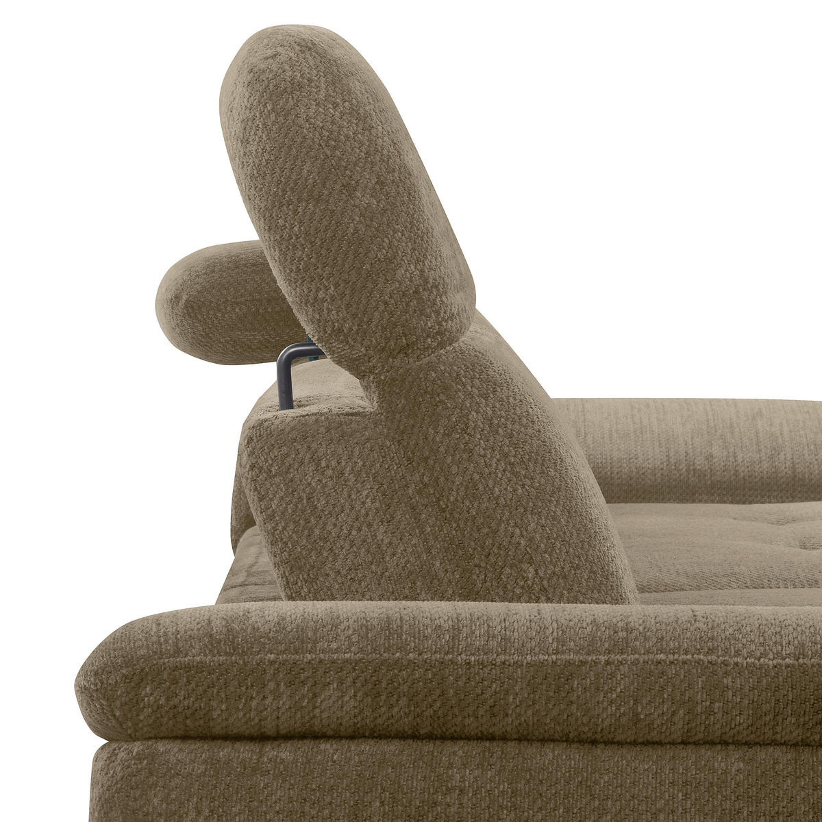 ECKSOFA  Webstoff Taupe  - Taupe/Schwarz, Design, Textil/Metall (268/195cm) - Livetastic