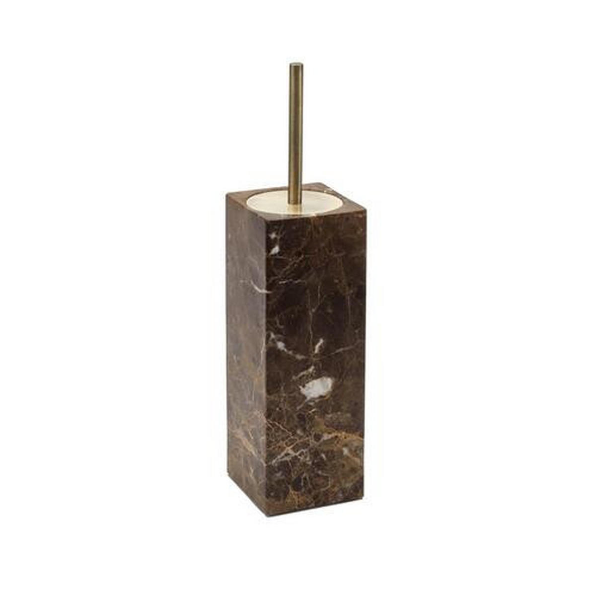 GARNITURA TOALETNE ČETKE  smeđa  kamen  HAMMAM  - srebrne boje/smeđa, Konvencionalno, kamen/metal (9,5/9,5/25cm) - Aquanova
