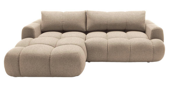 ECKSOFA Hellbraun Struktur  - Hellbraun/Schwarz, KONVENTIONELL, Kunststoff/Textil (172/272cm) - Carryhome