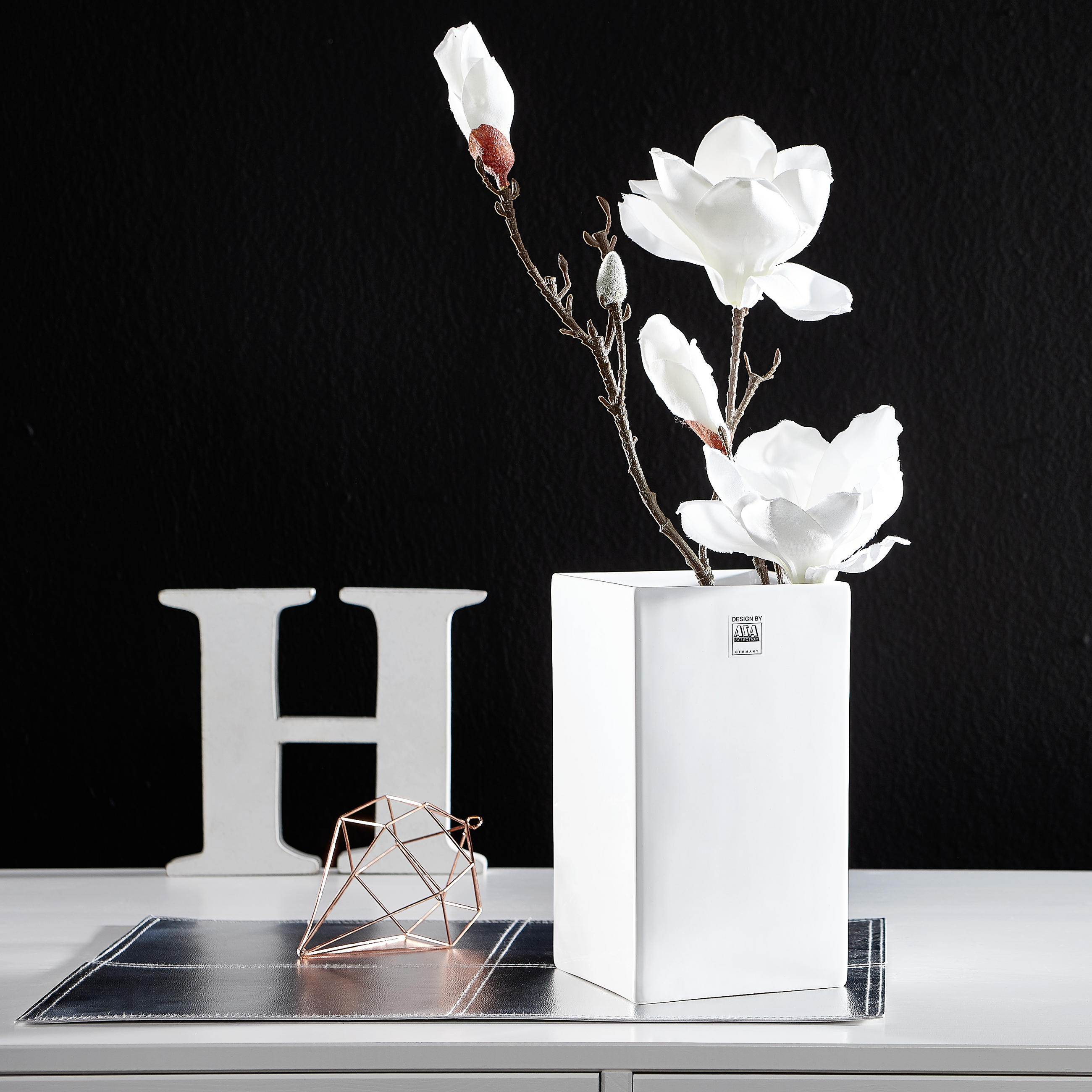 VASE  - Weiss, Basics, Keramik (8/16cm) - ASA