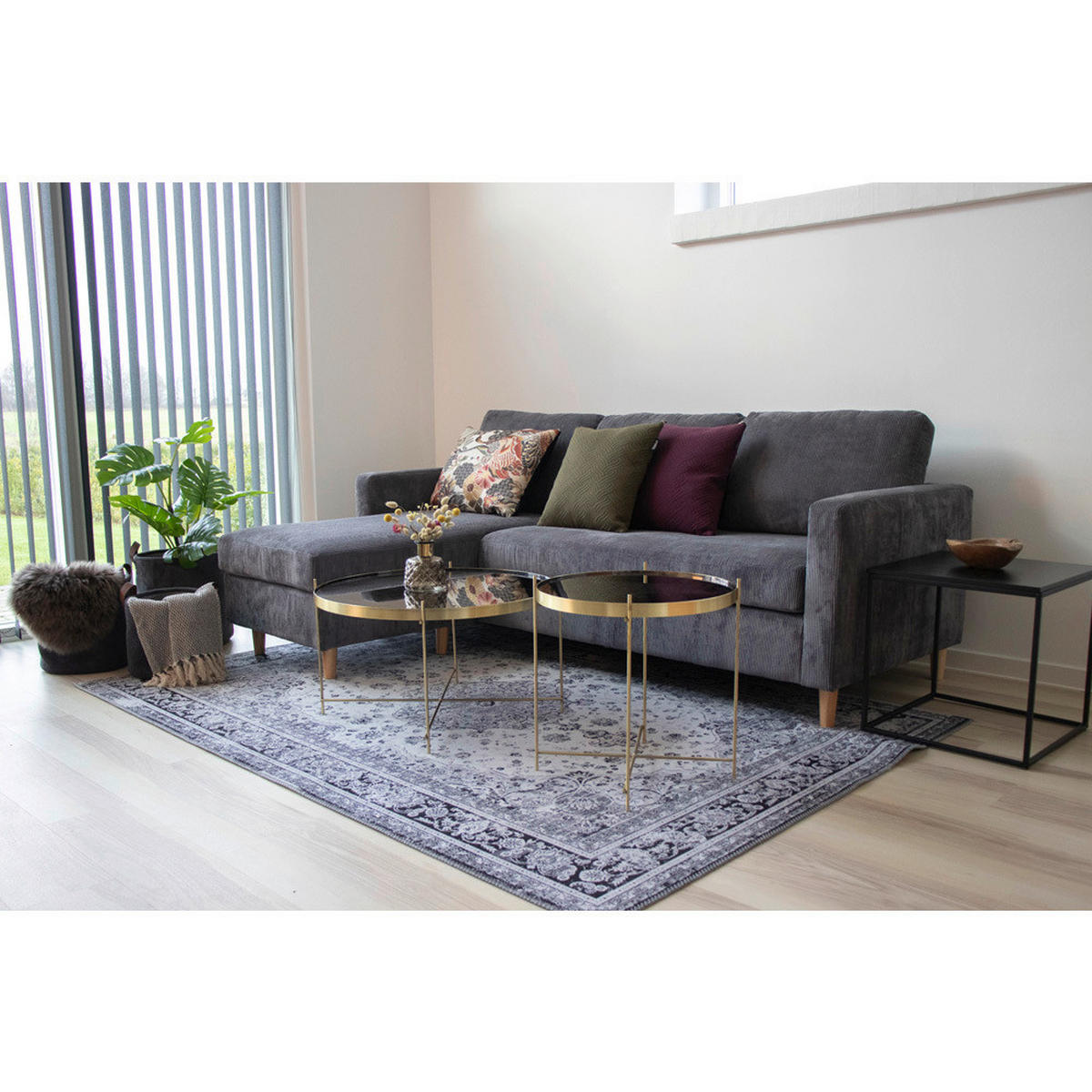 BEISTELLTISCH in Holzwerkstoff 45/45/45 cm  - Schwarz, Basics, Holzwerkstoff/Metall (45/45/45cm)