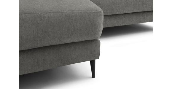 ECKSOFA  in Flachgewebe Hellgrau  177/253 cm  - Hellgrau/Schwarz, Design, Textil/Metall (177/253cm) - Dieter Knoll