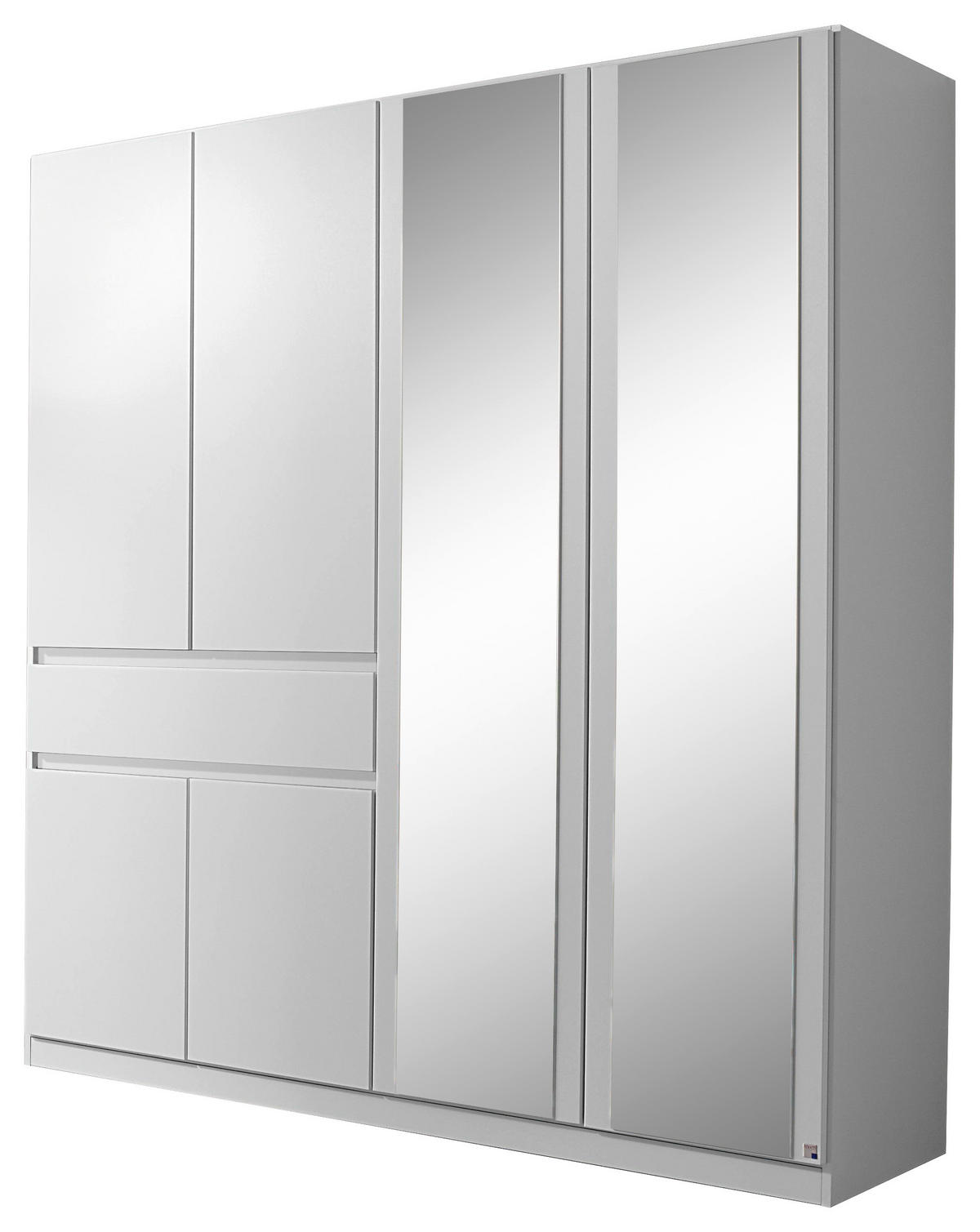 DREHTÜRENSCHRANK  in Weiß  - Weiß, Design, Glas/Holzwerkstoff (181/197/54cm) - Rauch Möbel