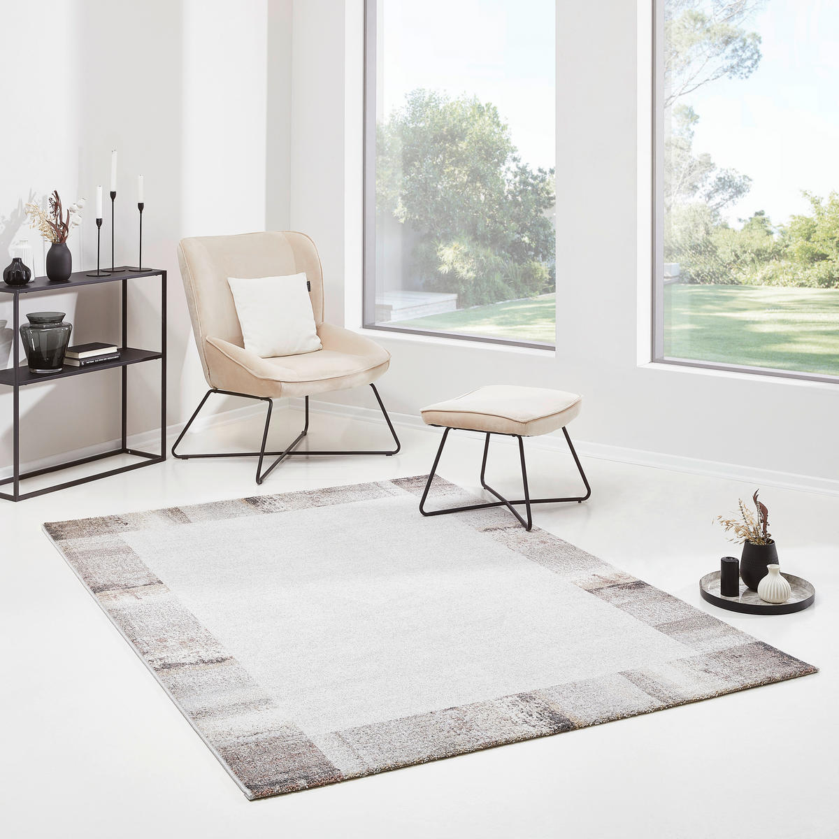 WEBTEPPICH 67/340 cm Sorrent Grau  - Grau, Design, Textil (67/340cm) - Novel