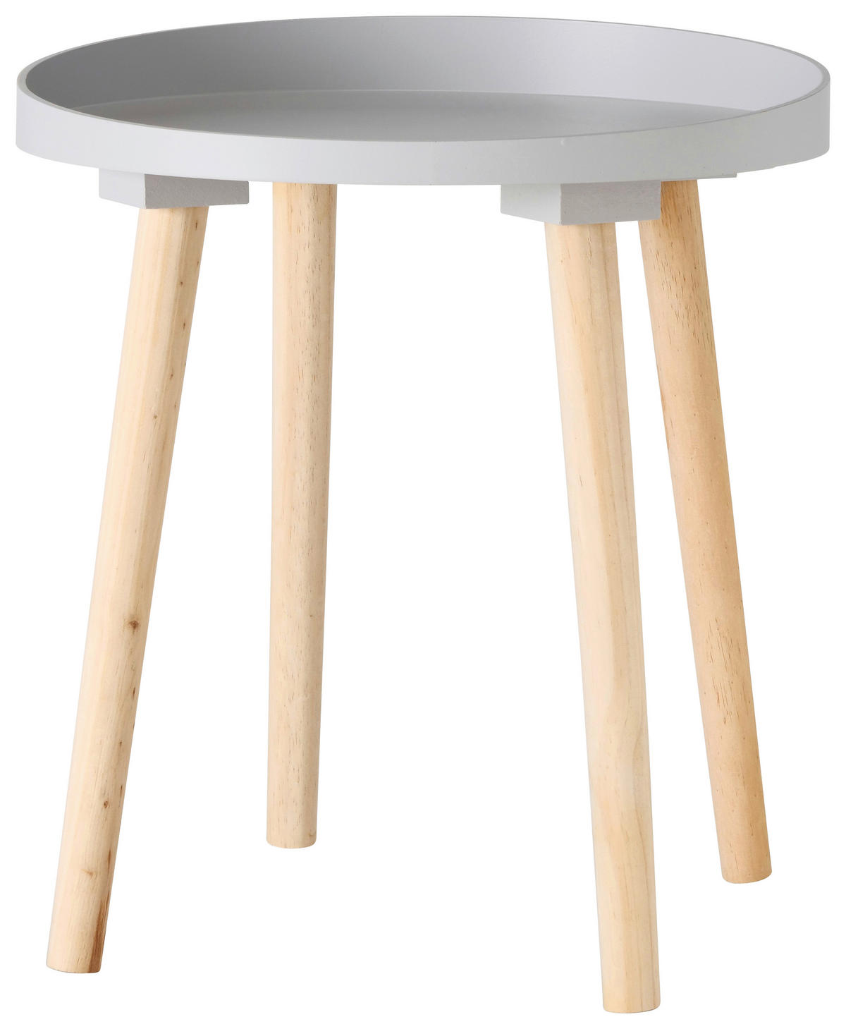 BEISTELLTISCH 40/40/44 cm Grau rund  - Naturfarben/Grau, Design, Holzwerkstoff (40/40/44cm) - Boltze Home