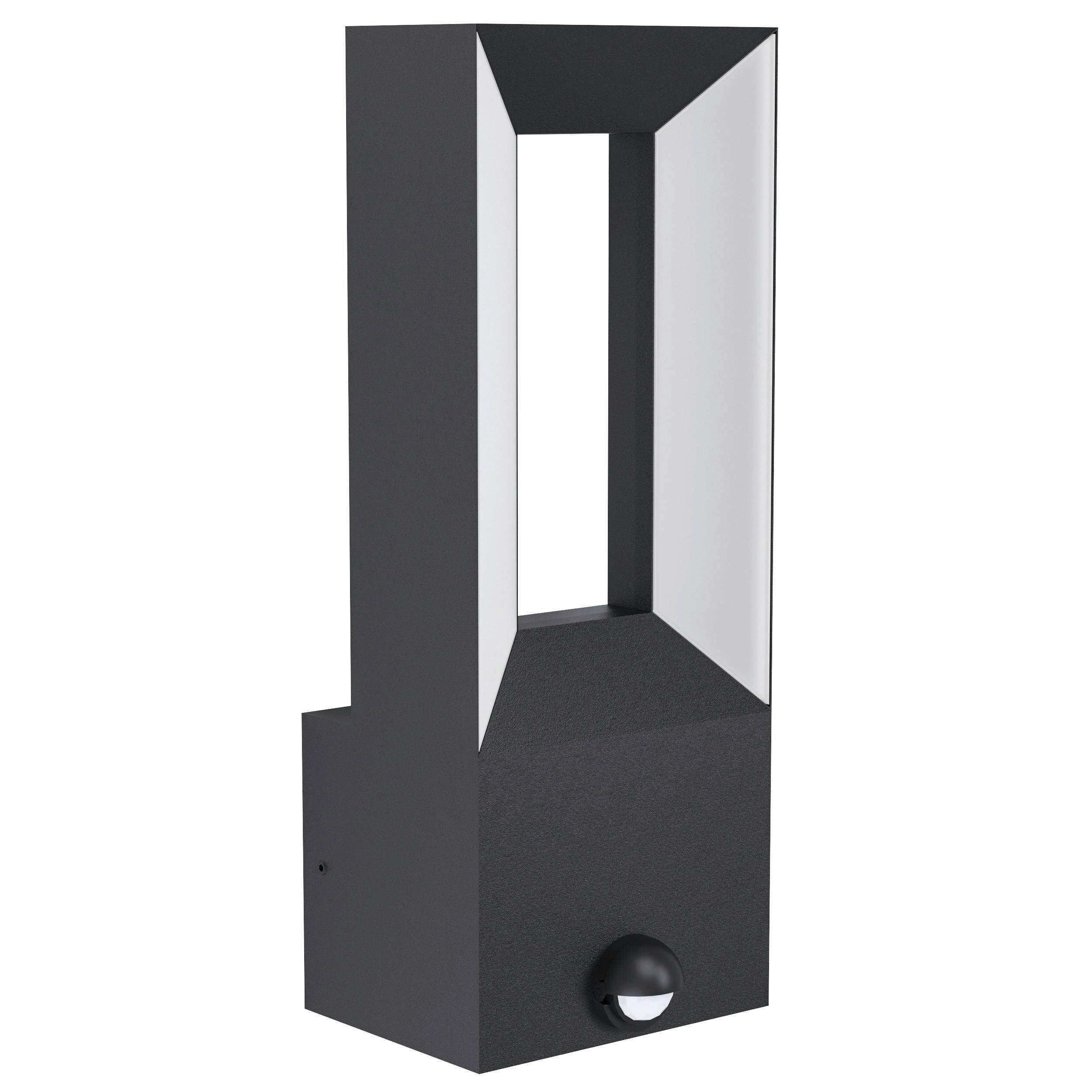 AUßENWANDLEUCHTE Riforano 11/5/29 cm  - Schwarz/Weiß, Design, Kunststoff/Metall (11/5/29cm) - Eglo