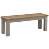 SITZBANK 130/46/40 cm Grau, Laugenfarbig Kiefer massiv  - Laugenfarbig/Grau, ROMANTIK / LANDHAUS, Holz (130/46/40cm) - Boxxx