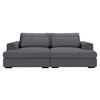 BIGSOFA in Cord Dunkelgrau  - Dunkelgrau/Schwarz, Design, Textil (223/80/158cm) - Lomoco